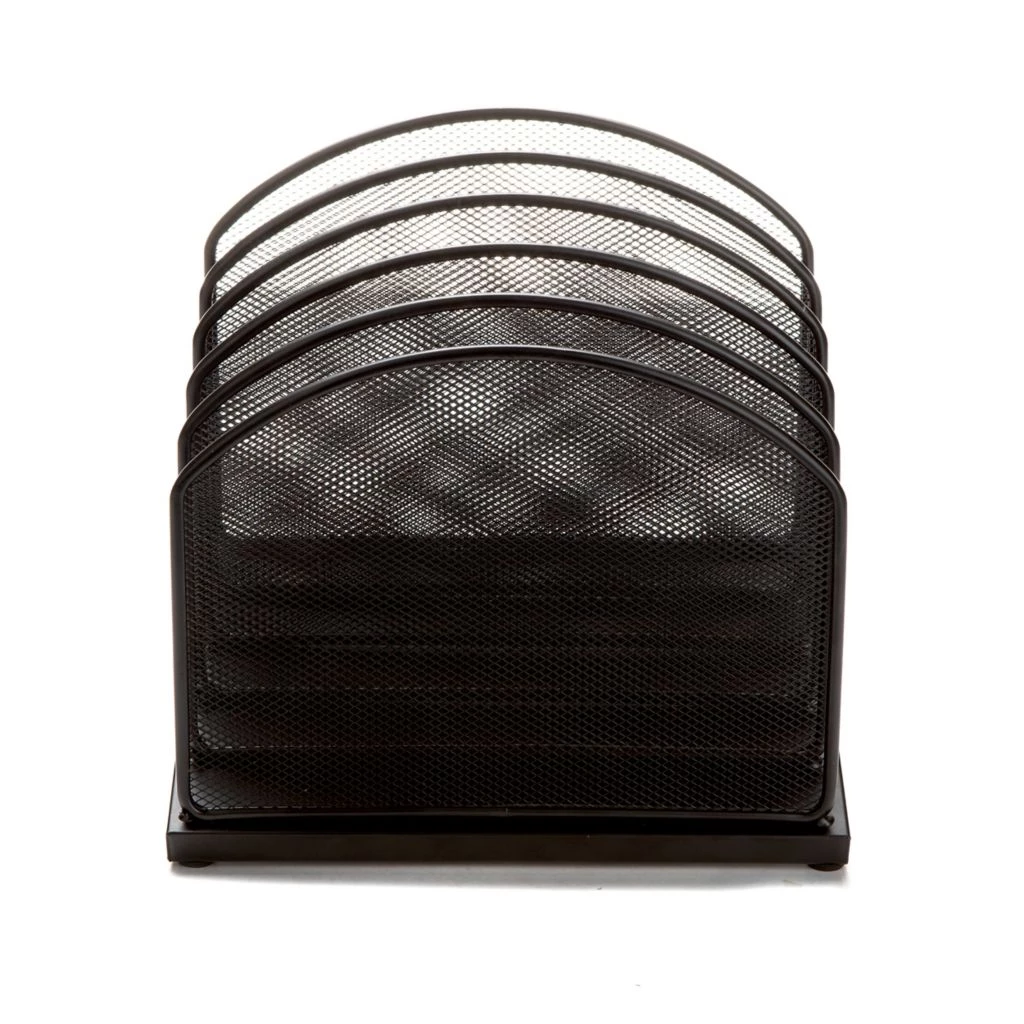 Mind Reader 5-Section Incline Mesh Paper Organizer, Black, MESHCLINE5-BLK 3 Mind Reader 5-Section Incline Mesh Paper Organizer, Black, MESHCLINE5-BLK