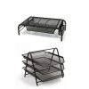 Mind Reader 3-Tier Steel Mesh Paper Tray Desk Organizer, 2 pc., Black, MESHMON3P-BLK 1 Mind Reader 3-Tier Steel Mesh Paper Tray Desk Organizer, 2 pc., Black, MESHMON3P-BLK -Mind Reader store 1644542