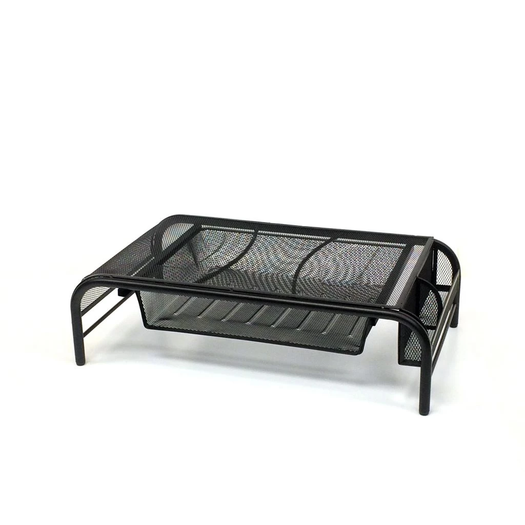 Mind Reader Metal Mesh Monitor Stand and Desk Organizer with Drawer, Black, MESHMONSTA-BLK 3 Mind Reader Metal Mesh Monitor Stand and Desk Organizer with Drawer, Black, MESHMONSTA-BLK