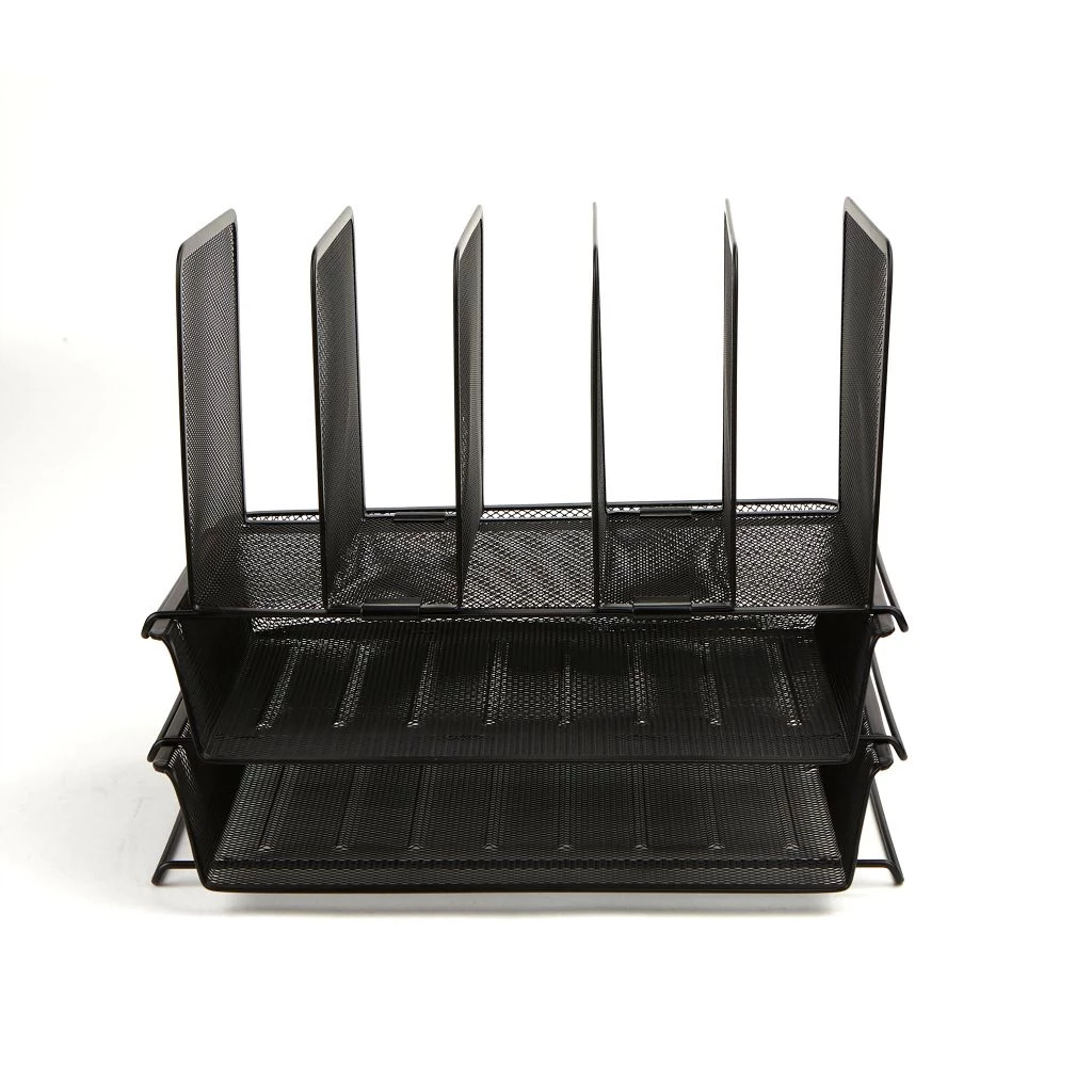 Mind Reader 7-Compartment Mesh Stacking Sorter, Black, MESHSORT7-BLK 3 Mind Reader 7-Compartment Mesh Stacking Sorter, Black, MESHSORT7-BLK