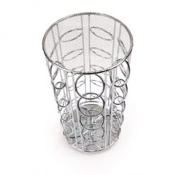 Mind Reader Rotating Metal K-Cup Carousel Pod Holder, Silver, METCAR35-SIL