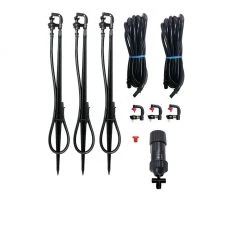 Mind Reader 18 ft. Micro Sprinkler Set, Black