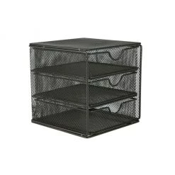 Mind Reader 3-Tier Drawer Organizer, Black, MINMESH3-BLK