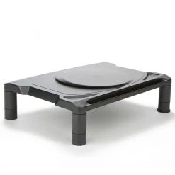 Mind Reader Rotative Extra Wide Adjustable Monitor Risers, Black, MONSWIV-BLK