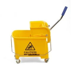 Mind Reader Heavy Duty Mop Wringer Trolley, 20L, Yellow, MOPT20-YLW