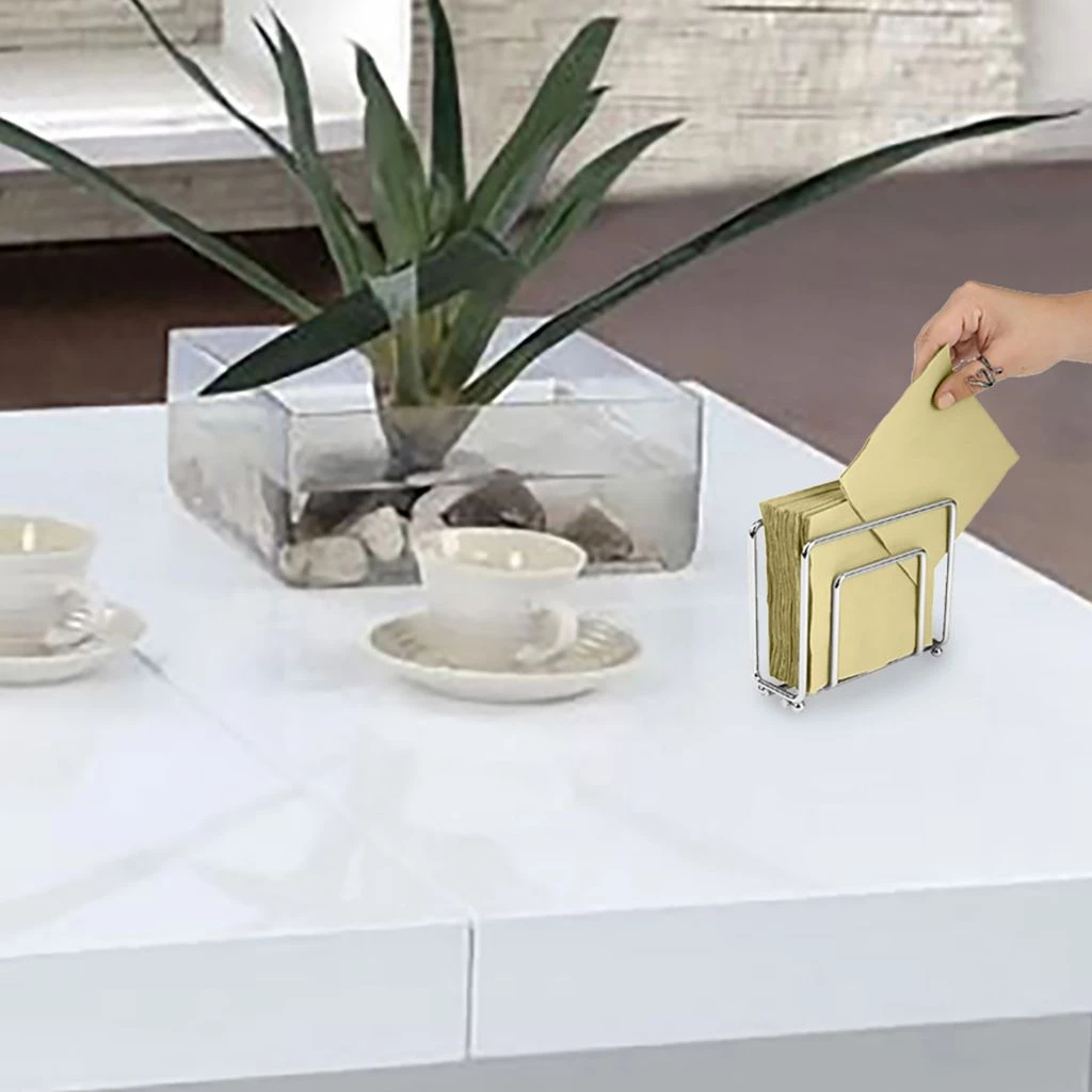 Mind Reader Cocktail Napkin Holder, Silver, NAPKIN-SIL 4 Mind Reader Cocktail Napkin Holder, Silver, NAPKIN-SIL - Image 2