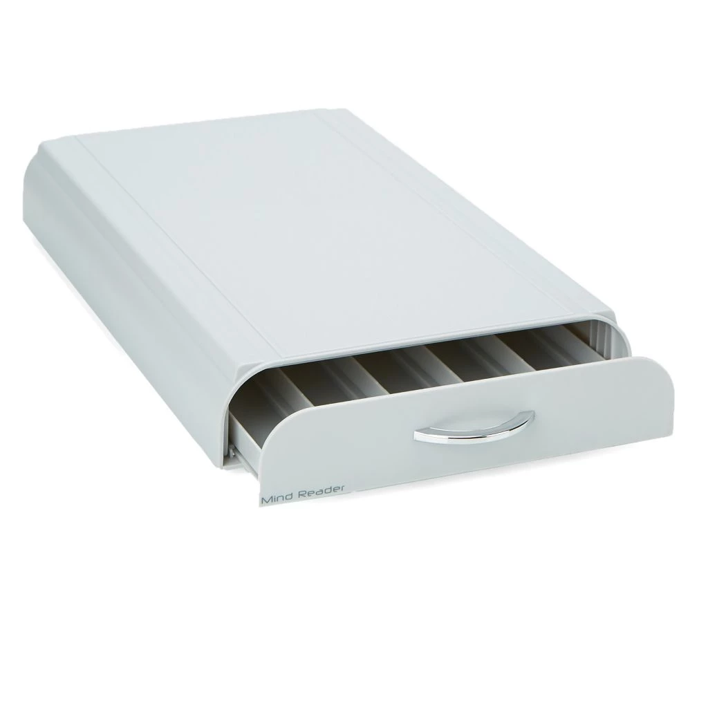 Mind Reader 50 Capacity Nespresso Capsule, 24 Capacity Vertuoline Coffee Pod Storage Drawer Organizer, Gray, NEST3PC-GRY 3 Mind Reader 50 Capacity Nespresso Capsule, 24 Capacity Vertuoline Coffee Pod Storage Drawer Organizer, Gray, NEST3PC-GRY