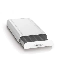 Mind Reader 50 Capacity Nespresso Capsule, 24 Capacity Vertuoline Coffee Pod Storage Drawer Organizer, White, NEST3PC-WHT