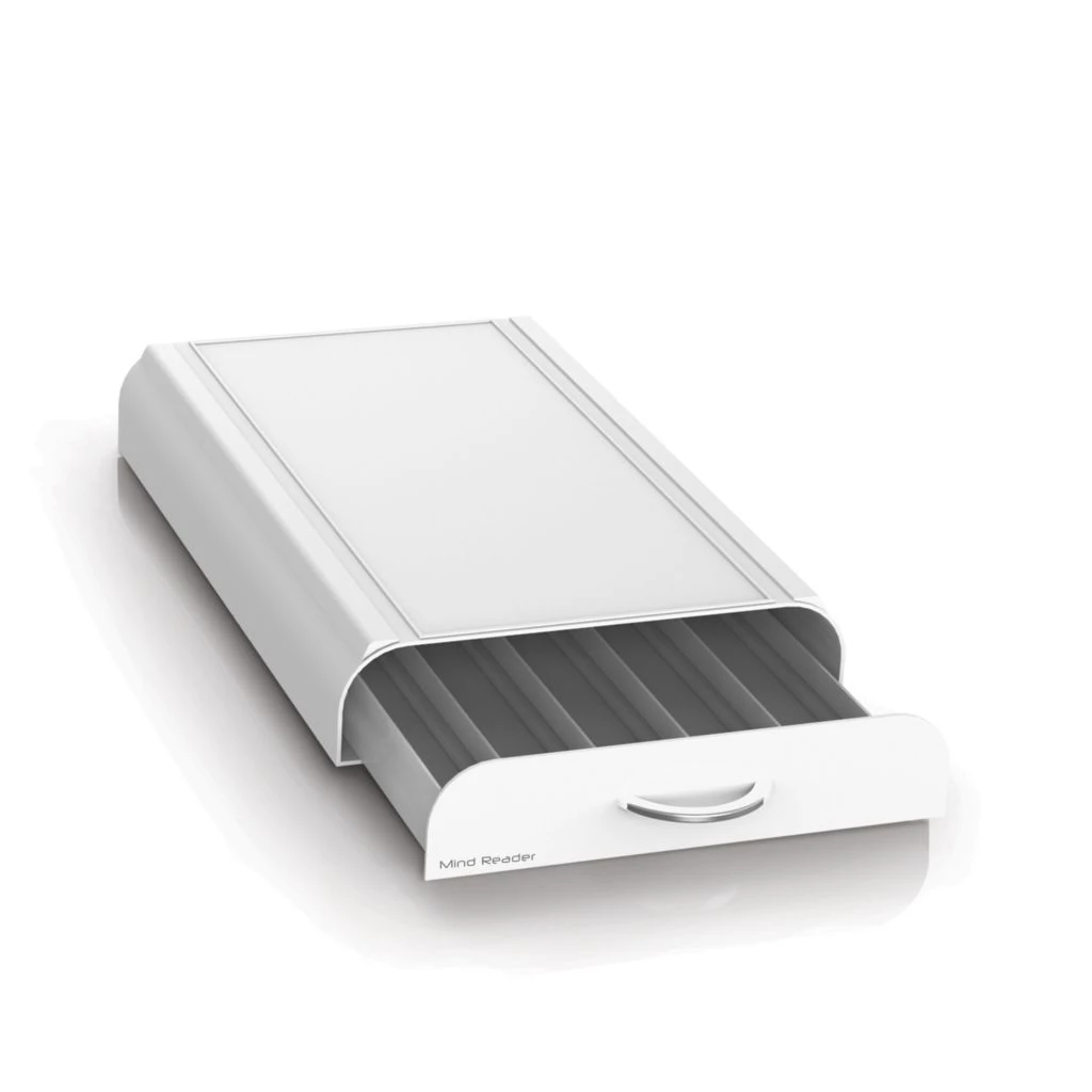 Mind Reader 50 Capacity Nespresso Capsule, 24 Capacity Vertuoline Coffee Pod Storage Drawer Organizer, White, NEST3PC-WHT 3 Mind Reader 50 Capacity Nespresso Capsule, 24 Capacity Vertuoline Coffee Pod Storage Drawer Organizer, White, NEST3PC-WHT