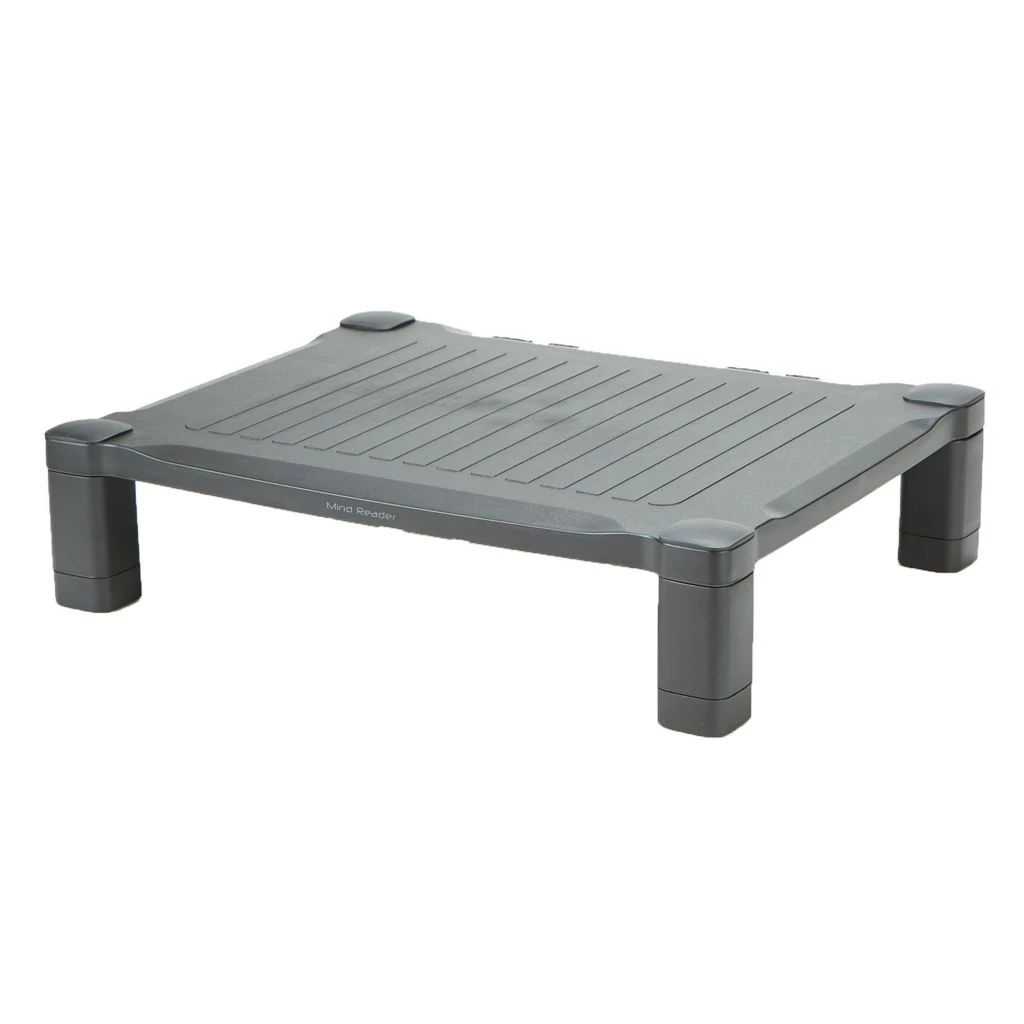 Mind Reader Adjustable Plastic Monitor/Laptop Stand, Black, PLMONST-BLK 3 Mind Reader Adjustable Plastic Monitor/Laptop Stand, Black, PLMONST-BLK