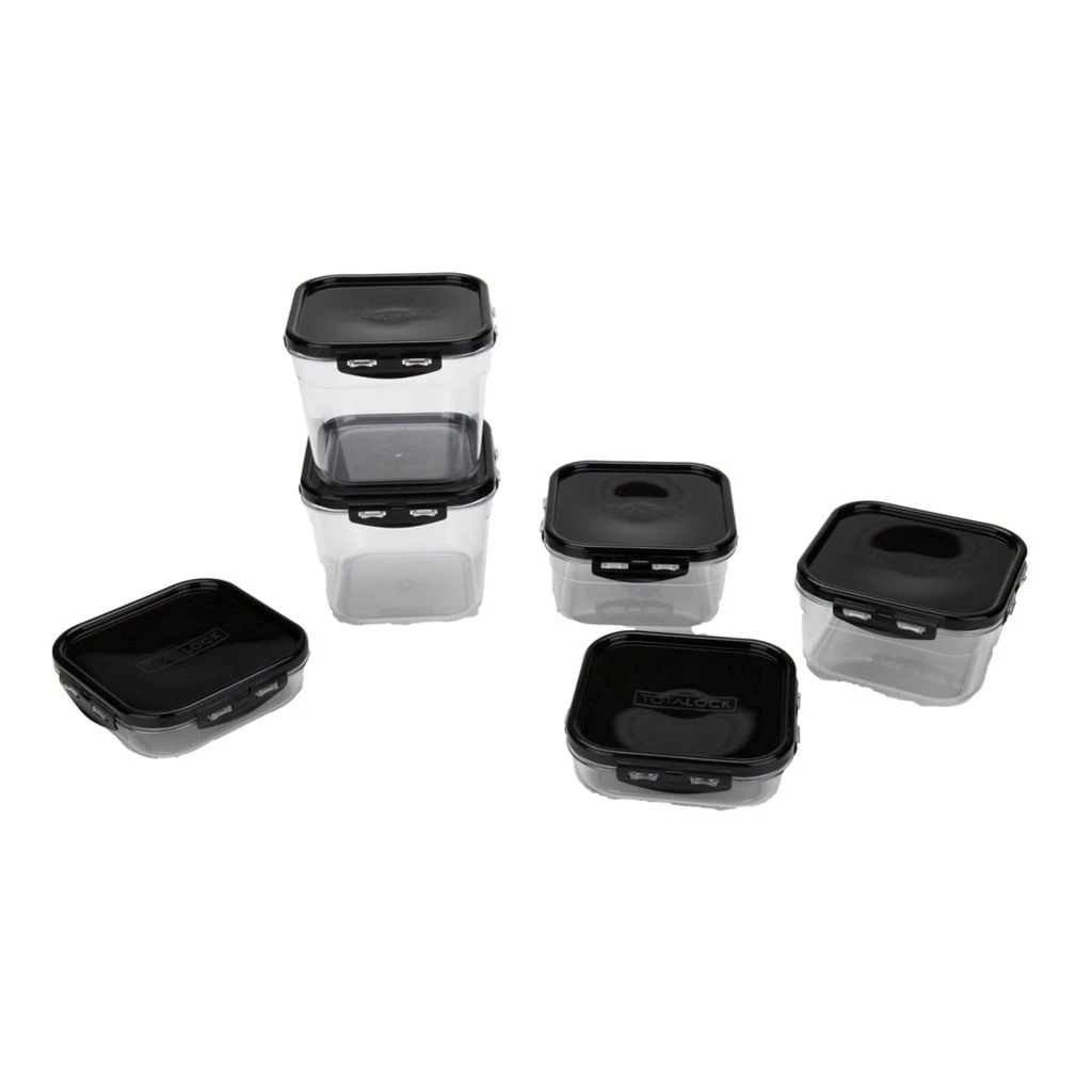 Mind Reader Polycarbonate Unbreakable Food Storage Containers, 12 pc., Black, POLYSET2-BLK 3 Mind Reader Polycarbonate Unbreakable Food Storage Containers, 12 pc., Black, POLYSET2-BLK