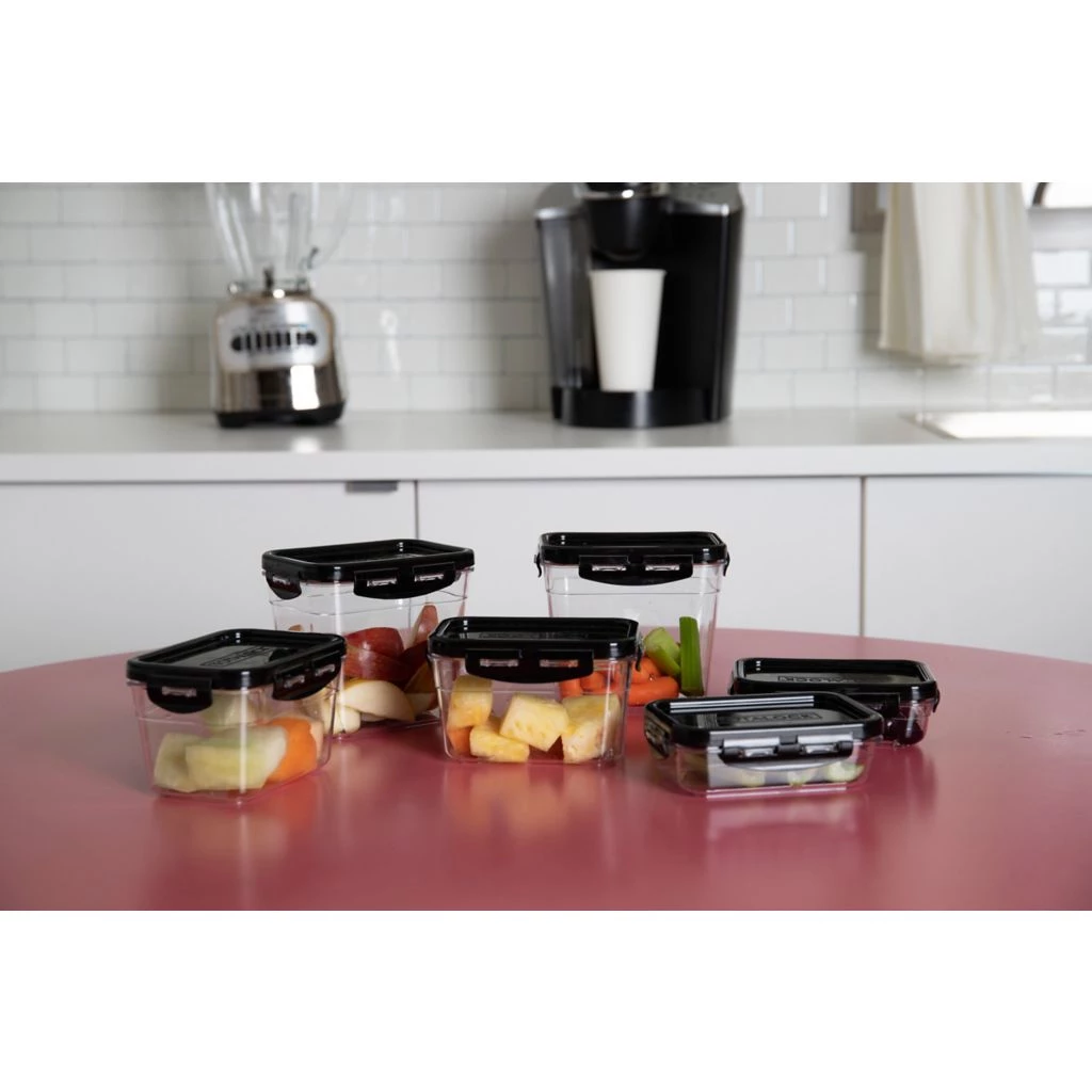 Mind Reader Polycarbonate Unbreakable Food Storage Containers, 12 pc., Black, POLYSET2-BLK 4 Mind Reader Polycarbonate Unbreakable Food Storage Containers, 12 pc., Black, POLYSET2-BLK - Image 2