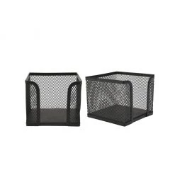 Mind Reader Post-It Memo Holder, 4 in. x 4 in., 2 Pack, Black, POSTME2-BLK