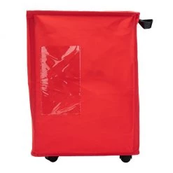 Mind Reader Rolling Laundry Hamper, 65L, Red, RAMP22-RED