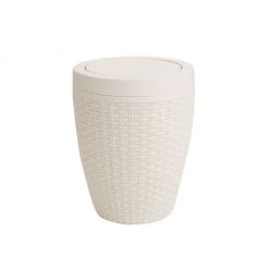 Mind Reader Bathroom Wastebasket, Ivory, RBBIN-IVO