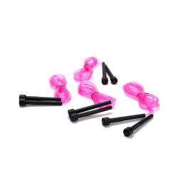 Mind Reader Adjustable Jump Ropes with 4.75 in. Handles, Pink, 4-Pack