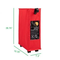 Mind Reader Slim Rolling Laundry Hamper, Red, SLAMP22-RED 19 Mind Reader Slim Rolling Laundry Hamper, Red, SLAMP22-RED -Mind Reader store 1644767 A8
