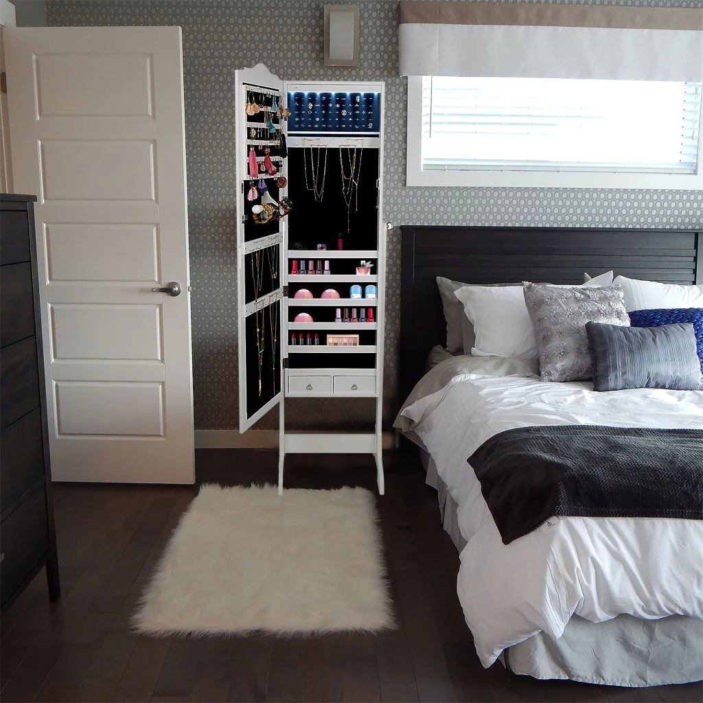 Mind Reader Free Standing Jewelry Organizer Shelf, White, SLEDMIR14-WHT 4 Mind Reader Free Standing Jewelry Organizer Shelf, White, SLEDMIR14-WHT - Image 2