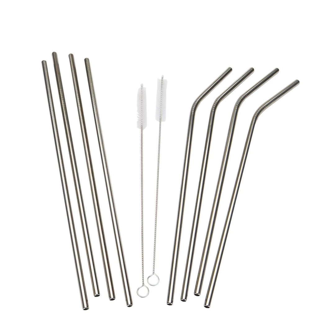 Mind Reader Reusable Metal Straws, 8 pk., Silver, SSTRAW8-SIL 3 Mind Reader Reusable Metal Straws, 8 pk., Silver, SSTRAW8-SIL