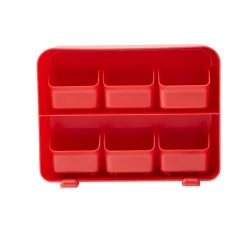 Mind Reader 6-Drawer Tea Bag Holder, Red, STBORG-RED