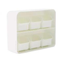 Mind Reader 6-Drawer Tea Bag Holder, White, STBORG-WHT