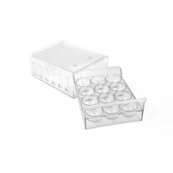Mind Reader 12 ct. Egg Holder Refrigerator Storage Container, Clear, STEGG12-CLR