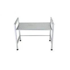 Mind Reader Metal Rack Utility Shelf and Microwave Stand, 12.75 in. x 23.75 in. x 18.75 in., Silver, STMIC-SIL