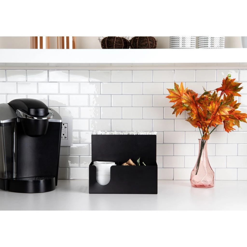 Mind Reader 6-Compartment Station, Multi-Section Organizer, Black Royal, STRAWCO-BKRY 4 Mind Reader 6-Compartment Station, Multi-Section Organizer, Black Royal, STRAWCO-BKRY - Image 2