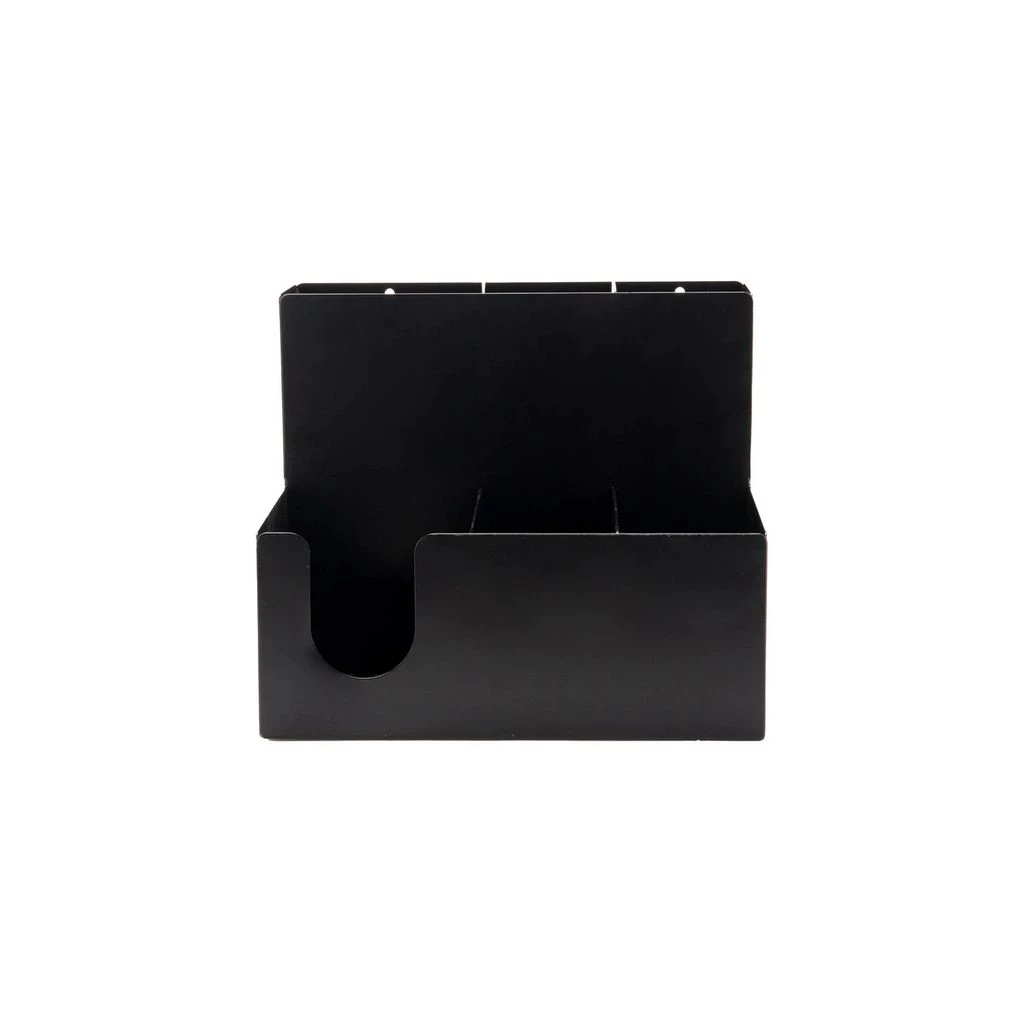 Mind Reader 6-Compartment Station, Multi-Section Organizer, Black Royal, STRAWCO-BKRY 5 Mind Reader 6-Compartment Station, Multi-Section Organizer, Black Royal, STRAWCO-BKRY - Image 3