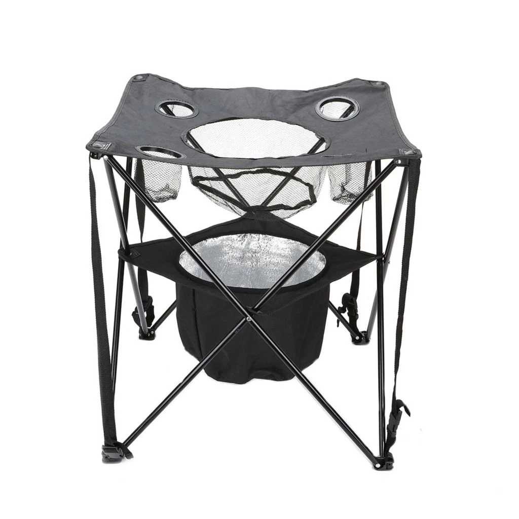 Mind Reader Tailgating Collapsible Folding Table w/ Insulated Cooler, Black, 23 in. x 23 in. x 24 in., TAILGABLE-BLK 3 Mind Reader Tailgating Collapsible Folding Table w/ Insulated Cooler, Black, 23 in. x 23 in. x 24 in., TAILGABLE-BLK