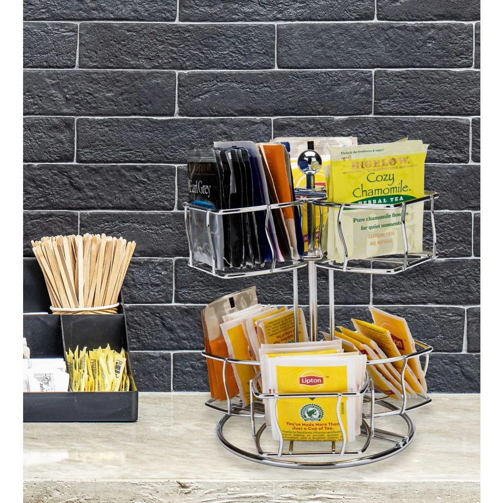 Mind Reader Tea Bag Carousel, Silver, TBWIRE60-SIL 4 Mind Reader Tea Bag Carousel, Silver, TBWIRE60-SIL - Image 2