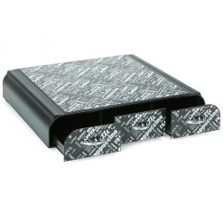 Mind Reader Anchor Triple Drawer Single Serve Coffee Pod Holder, Black, TRAY6-BLKP