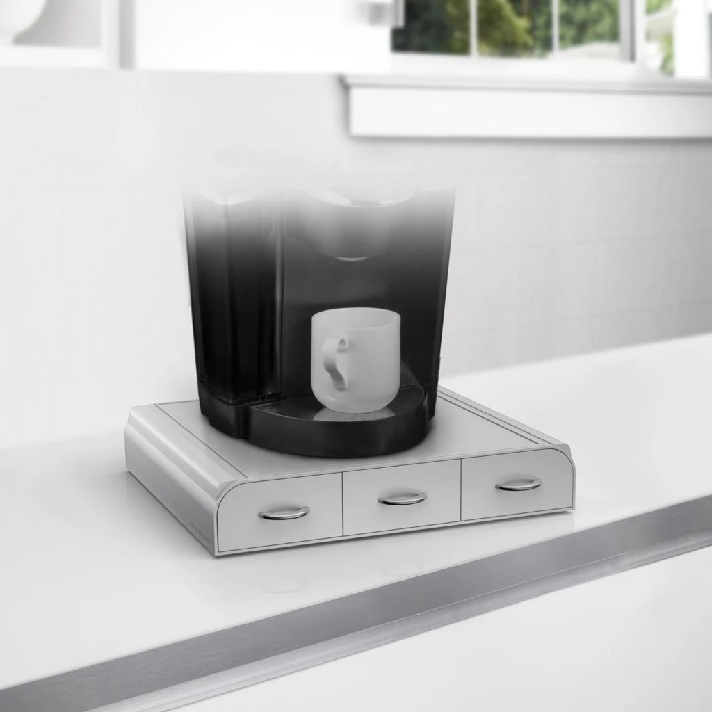 Mind Reader Anchor Triple Drawer Single Serve Coffee Pod Holder, Gray, TRAY6-GRY 4 Mind Reader Anchor Triple Drawer Single Serve Coffee Pod Holder, Gray, TRAY6-GRY - Image 2