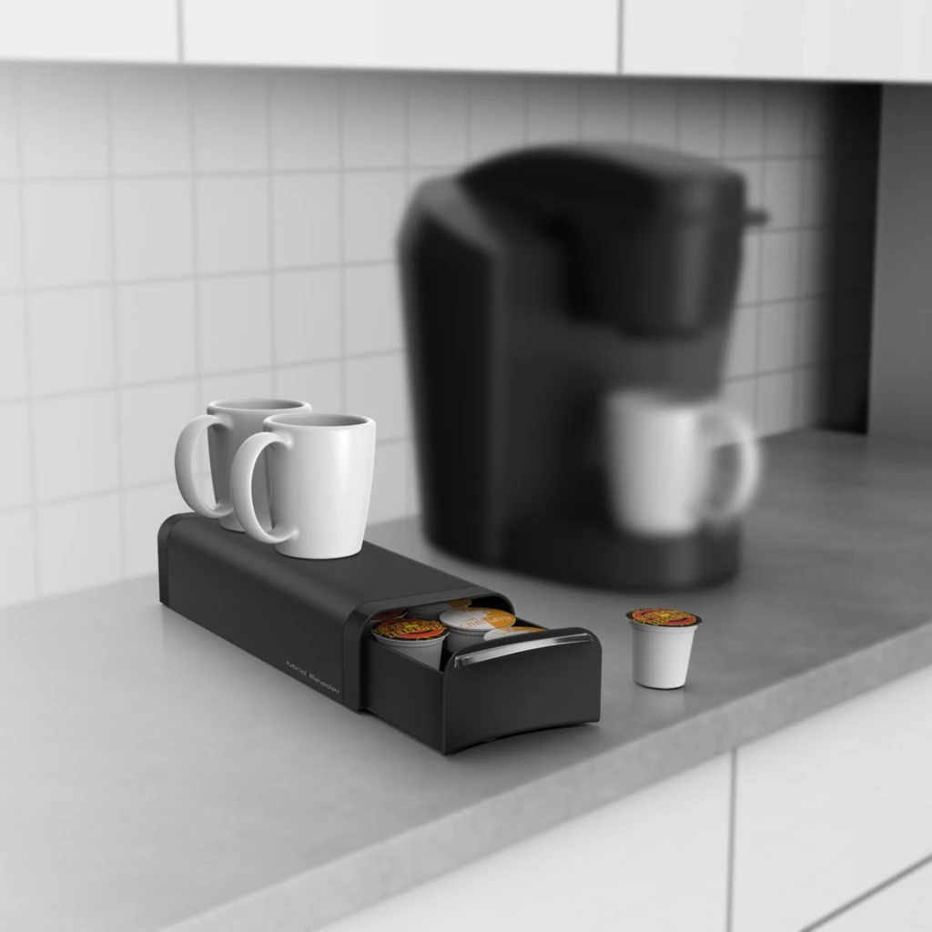 Mind Reader Compact Single Serve Coffee Pod Holder, Black, TRY03-BLK 4 Mind Reader Compact Single Serve Coffee Pod Holder, Black, TRY03-BLK - Image 2