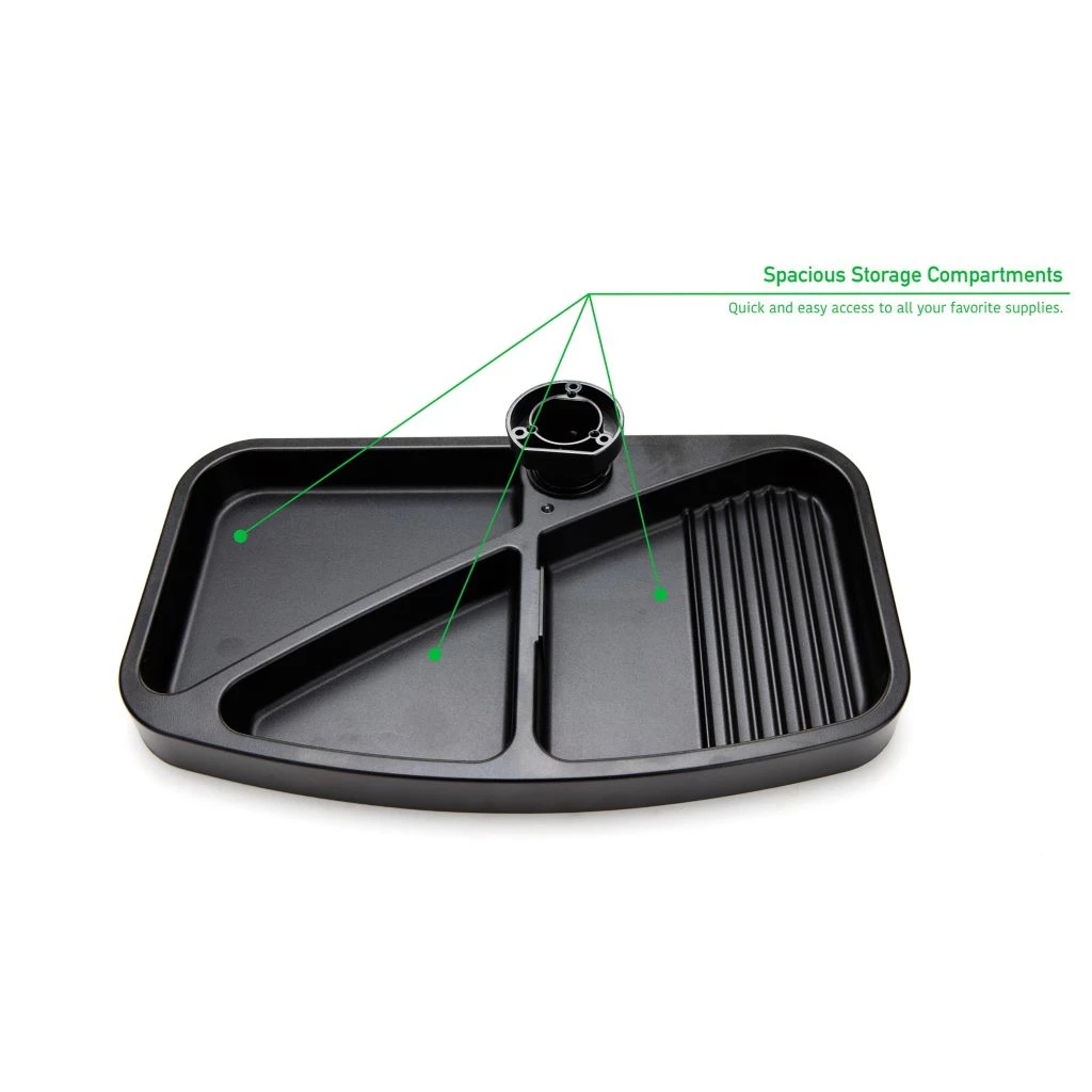 Mind Reader Under Desk Organizer, Black, 7 in. x 13.75 in. x 1.12 in., Installs on Any Desk up to 1.5 in. Thick, UDSWIV-BLK 4 Mind Reader Under Desk Organizer, Black, 7 in. x 13.75 in. x 1.12 in., Installs on Any Desk up to 1.5 in. Thick, UDSWIV-BLK - Image 2