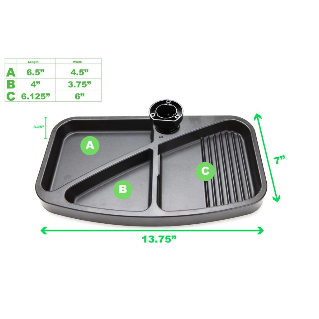 Mind Reader Under Desk Organizer, Black, 7 in. x 13.75 in. x 1.12 in., Installs on Any Desk up to 1.5 in. Thick, UDSWIV-BLK 8 Mind Reader Under Desk Organizer, Black, 7 in. x 13.75 in. x 1.12 in., Installs on Any Desk up to 1.5 in. Thick, UDSWIV-BLK - Image 6