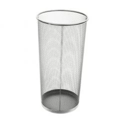Mind Reader Metal Mesh Umbrella Stand, 10.31 in. x 10.31 in. x 19.61 in., Silver, UMBHBASK-SIL