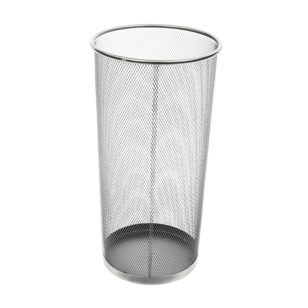 Mind Reader Metal Mesh Umbrella Stand, 10.31 in. x 10.31 in. x 19.61 in., White, UMBHBASK-WHT 3 Mind Reader Metal Mesh Umbrella Stand, 10.31 in. x 10.31 in. x 19.61 in., White, UMBHBASK-WHT