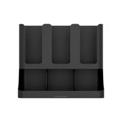 Mind Reader 6-Compartment Upright Coffee Organizer, Black, UPRIGHT6-BLK