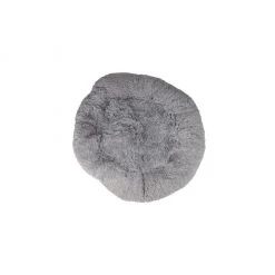 Mind Reader Plush Bagel Pet Bed, Gray, 45 in.