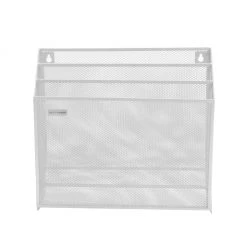 Mind Reader Wall File Holder, White, WAFIST3-WHT