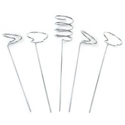 Mind Reader 5 pc. Metal Wine Bottle and Glass Holder Sticks Set, Silver, WSTIX5-SIL