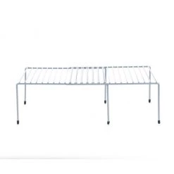 Mind Reader Expandable Kitchen Counter and Cabinet Shelf, Silver, XSHEL2-SIL