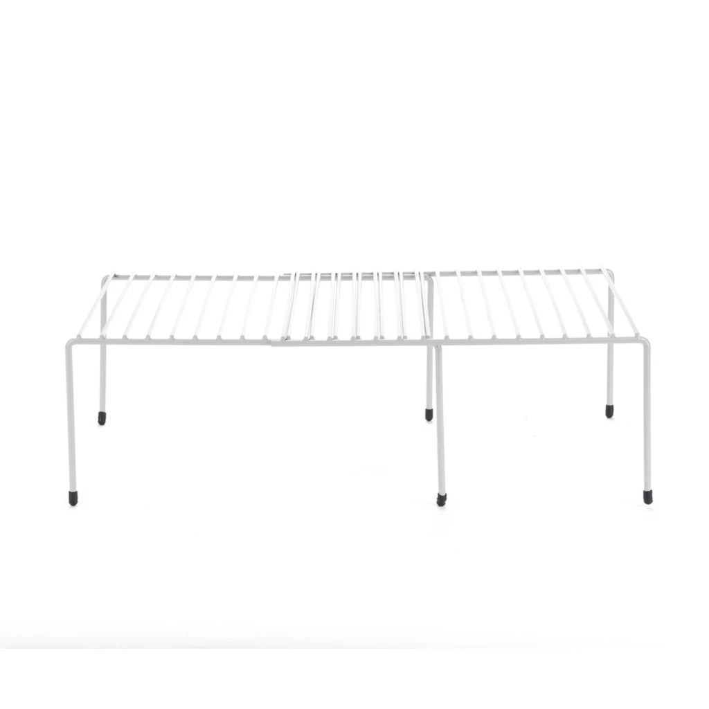 Mind Reader Expandable Kitchen Counter and Cabinet Shelf, White, XSHEL2-WHT 3 Mind Reader Expandable Kitchen Counter and Cabinet Shelf, White, XSHEL2-WHT